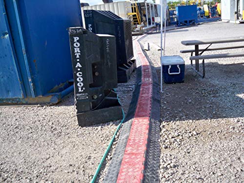 Guard Dog Gd5X125-O/B Polyurethane Heavy Duty 5 Channel Cable Protector With Connector, Orange Lid With Black Ramp, 36" Length, 19.75" Width, 1.87" Height #TOP3