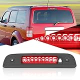 Auto Dynasty LED 3rd Third Brake Light Compatible with 2007 2008 2009 2010 2011 2012 Dodge Nitro, Full LED Rear Center Lamp High Mount Stop Light Tail Brake Light, Chrome Housing