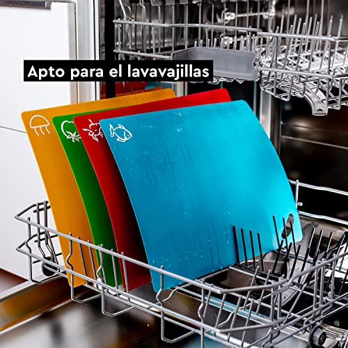 Miniatura 6 de Axer 6x Tabla De Cortar Cocina Grande - Tabla Cortar Cocina Plastico Flexible - Tablas De Cocina Bpa-Libre - Cutting Board Chopping Board Set