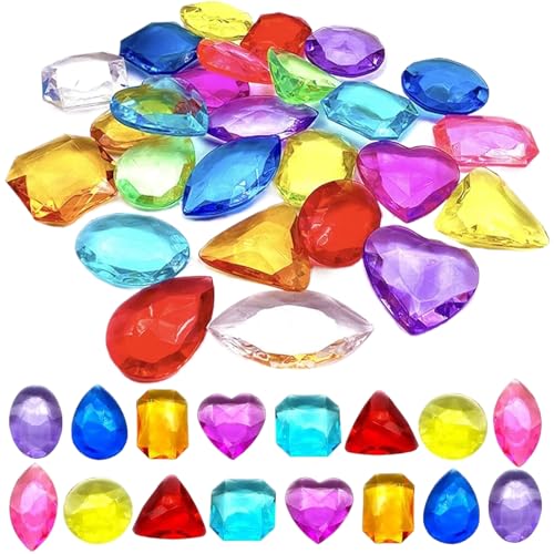 Gemas De Colores, 128 Piezas Gemas Para Sumergir, Submarinismo Gema De Juguete, Niño Gemas Acrílicas, Natación Gemas Para Juguetes Submarinos