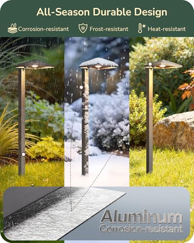 Image of EDISHINE Low Voltage Pathway Lights, LED Landscape Lighting, 4 Pack