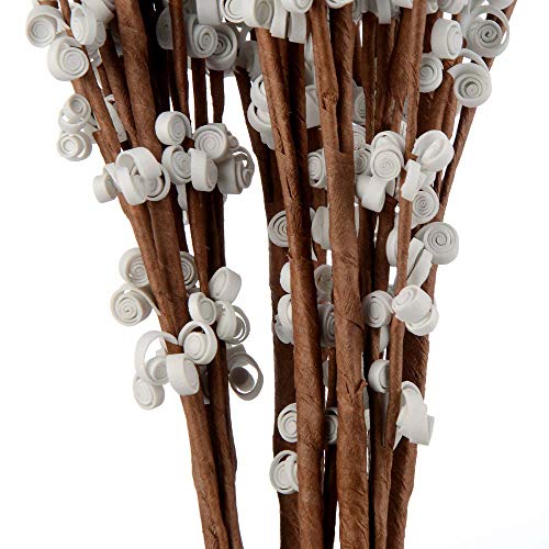 5Pcs 75Cm Long Artificial Flower Winter Jasmine Folk Pip Berry Plant Dry Branches For Wedding Home Office Party Hotel Table Vase Christmas Decor - Blue #TOP4