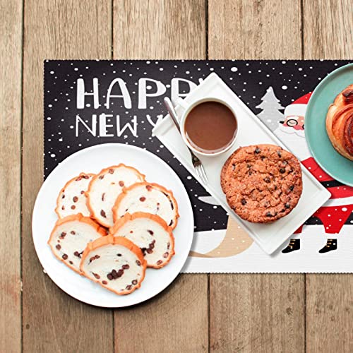 Sets de table Happy New Year pour repas de réveillon en famille