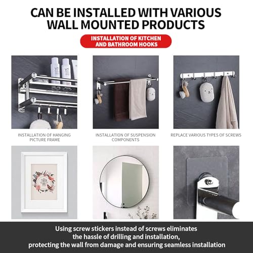 Image of 22 PCS No Drilling Required Screw Head Buckle Frame Hanger Kit,Strong Stickiness,Picture Hanging kit,Picture Hanging Hardware Kit, Picture Hanging Tool, Picture Hangers
