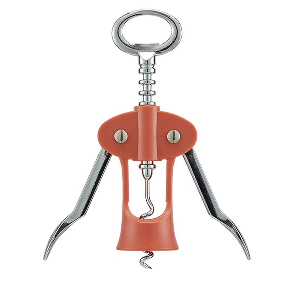 SHANJ Metal Wing Corkscrew,Waiter Wine Opener,Beer Bottle Opener,for Kitchen Restaurant Parties and Bars,Gray,Orange