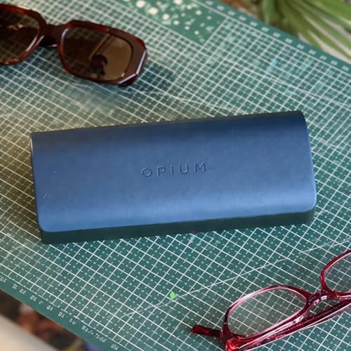 Image of opium 2 in 1 Sunglasses & Eyeglass Case | Dual Compartment Hard Shell Box for Men & Women | Protective Storage for Spectacles & Shades | Compact, Travel-Friendly Design