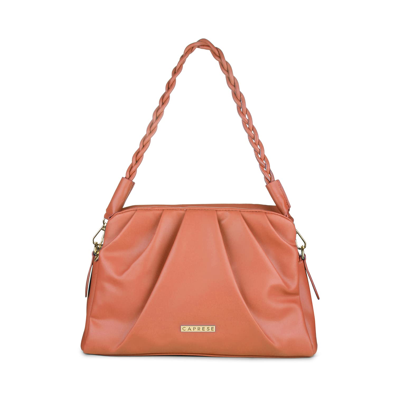 Caprese Tiril Zipper Closure Faux Leather Womens Casual Satchel Handbag(PINK, MEDIUM) (B09FT2G88D) Amazon Price History, Amazon Price Tracker