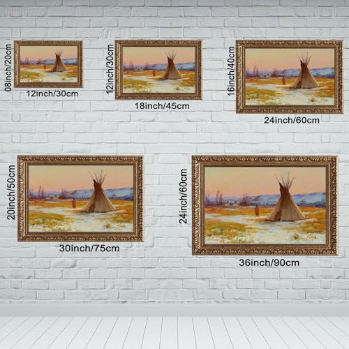 Impression sur toile Yellowstone décoration murale de style rétro avec cadre suspendu - 2