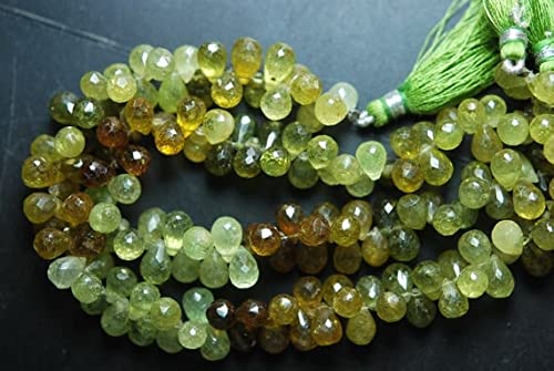Garnet grossulaire rare en gouttes facettées pour remplacer les perles ternes de vos bijoux