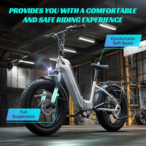 SISIGAD Folding Electric Bike for Adults, 1500W Peak Motor