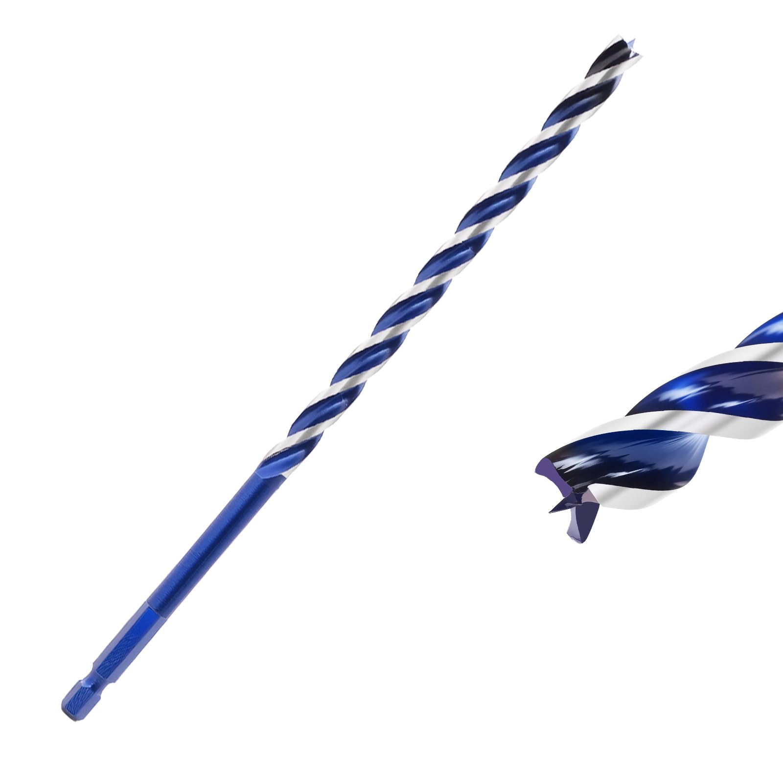 Wood Drill Bits, 6mm x 155mm Long Drill Bit for Wood Carbon Steel Quick Change Hex Shank Wood Drill Bit for Woodworking, Softwood and Plastic