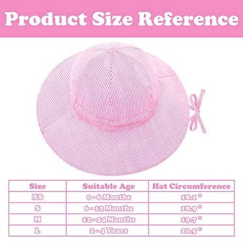 Baby Girl Sun Hat Baby Sun Hats 6-12 Months Baby Girl Hat Baby Hats Baby Bucket Hat Pink Wide Brim Baby Beach Hat #TOP6