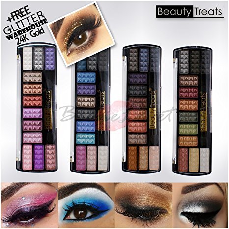 4pc Beauty Treats Chrome Eye Shadow/Eyeshadow Palette