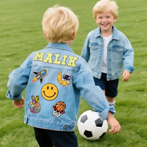 Gowelly Personalized Kids Name Denim Jacket, 1-8 Year Christmas Birthday Gifts for Girls Boys, Custom Jacket Toddler Clothes2