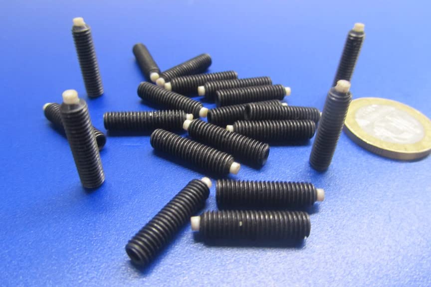 Black Oxide Alloy Steel Nylon Tip Set Screw 10-32 x .500" Thread Length 20 pcs