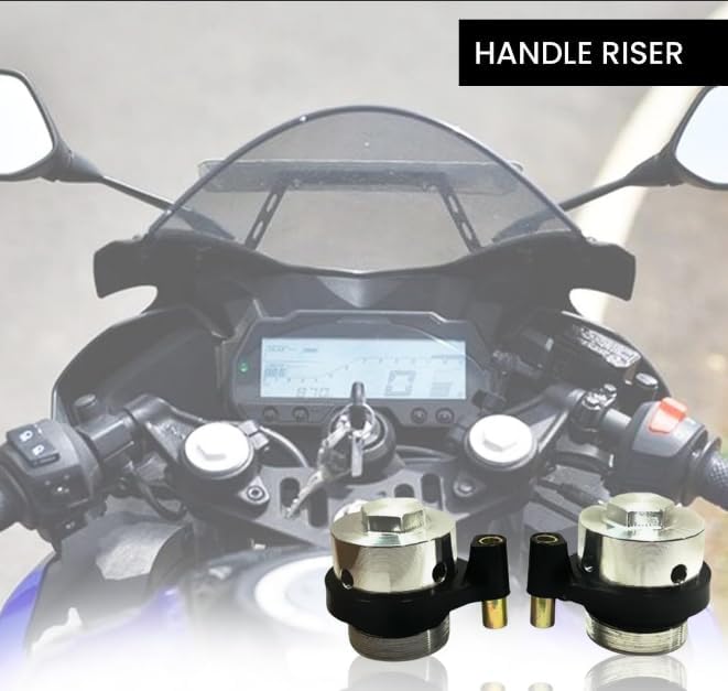 Image of Adjustable Handle Riser for R15 V4 Motorbike | Enhances Comfort and Control | Height Riser Clamp Compatible with R15