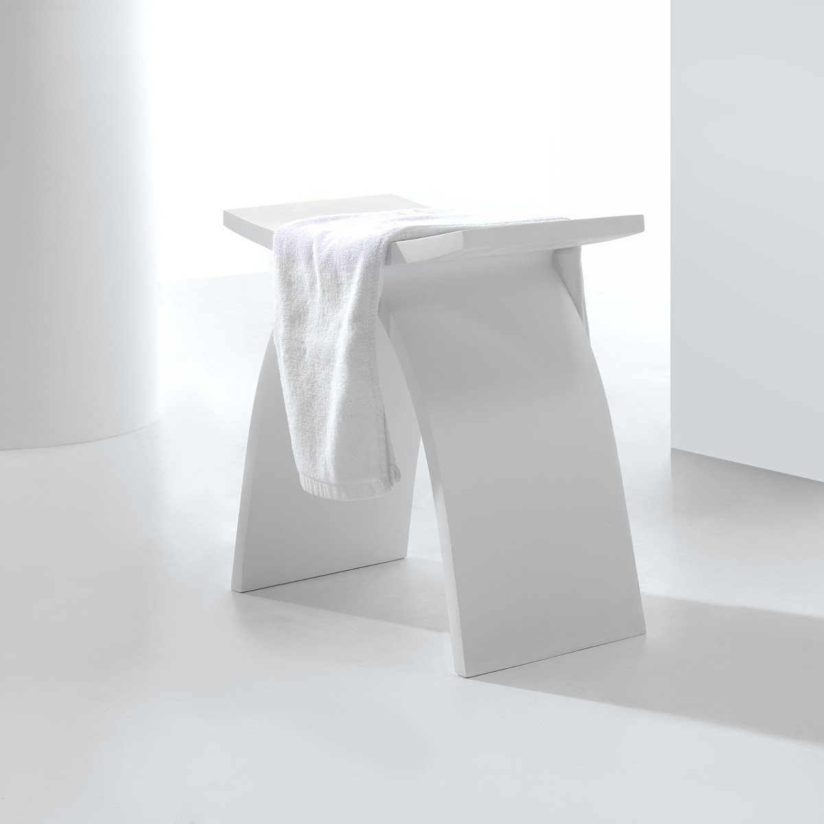 Designerski taboret łazowy ze sztucznego kamienia, luksusowy odlew z wysokiej jakości litego kamienia, fotel i taboret prysznicowy, model: