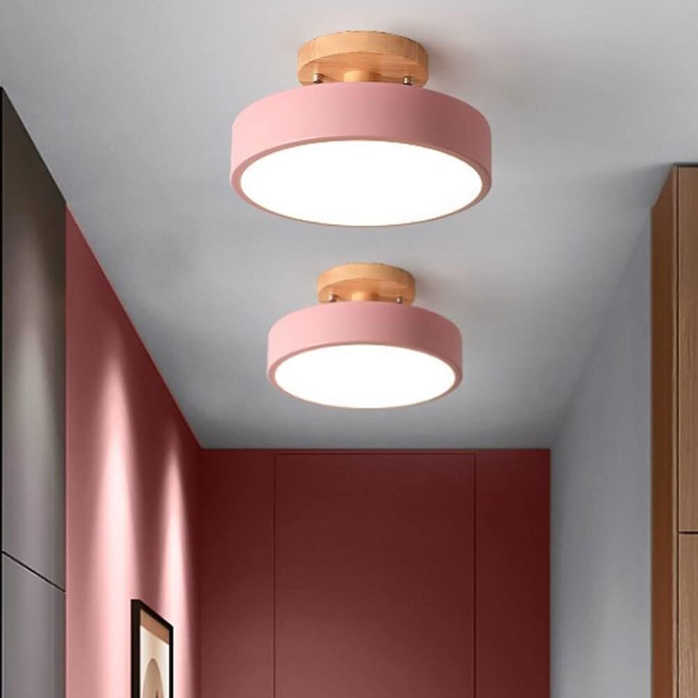 Generic Nordic Panel Lamp Iron Mount Ceiling Light 12W Flat Ceiling Lighting Adjustable Dimmable Ceiling Lights Ceiling Decoeration Lighting Fixture Used for Bedroom Balcony Study (Natural Gray)