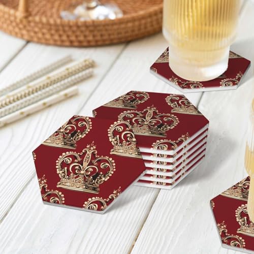 Dessous de verre céramique absorbants (lot de 6) avec support pour table - 8