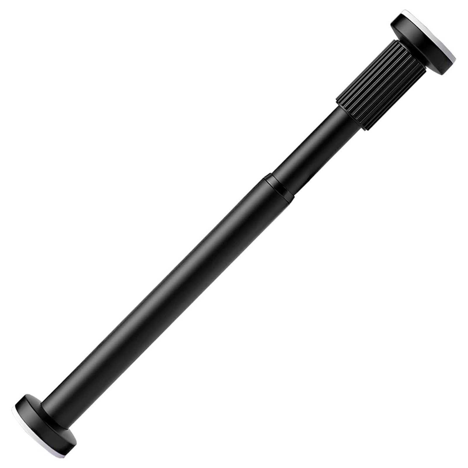 Heavy Duty Tension Curtain Rod 20-118 inch, 1.2 in Dia, Metal Tension Window Curtain Rod No Drilling for Bathroom, Closet, Room Divider(Black,160-250cm/63-98in)