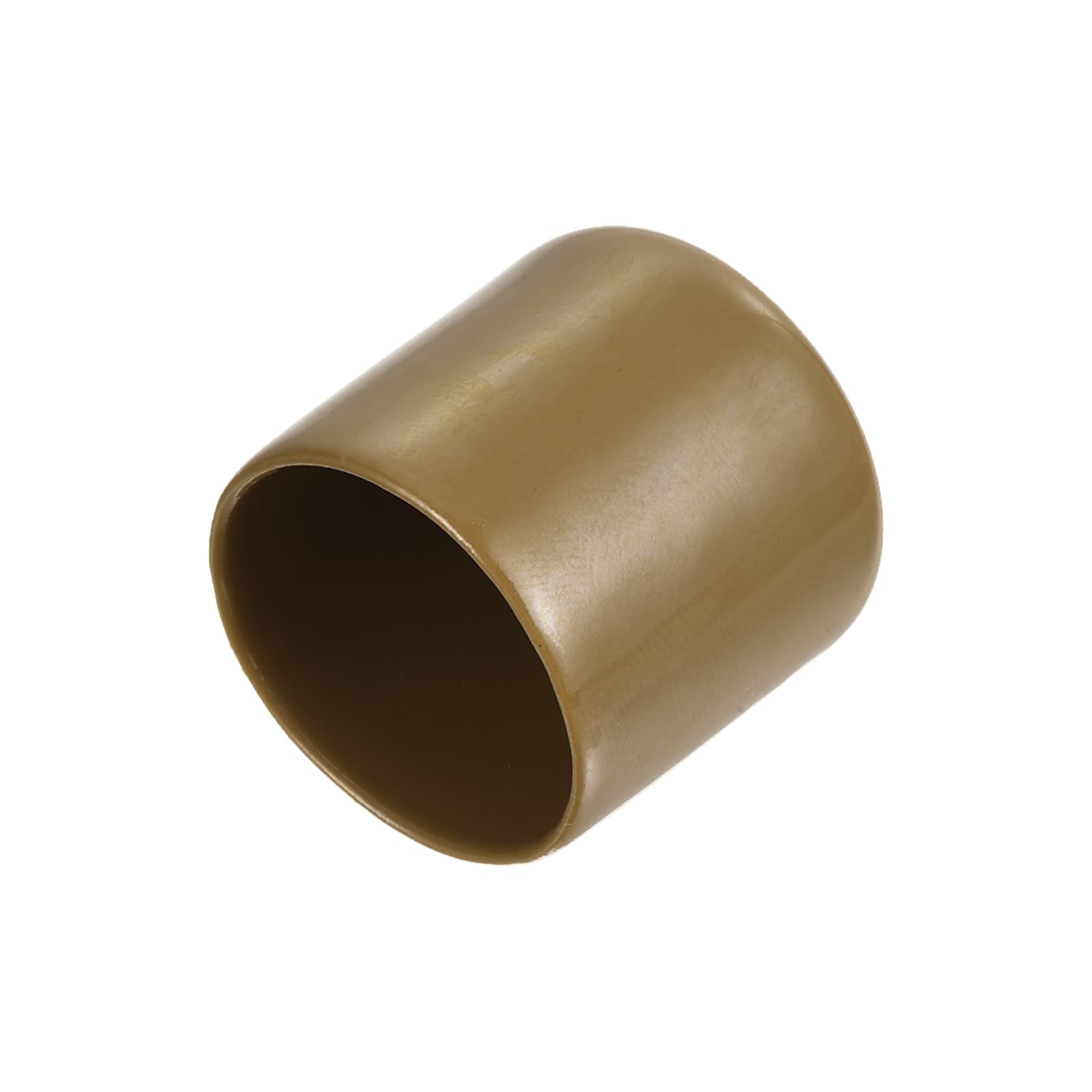 uxcell 20pcs Rubber End Caps 26mm(1 Inch) ID Vinyl PVC Round Tube Bolt Cap Cover Screw Thread Protectors Light Brown