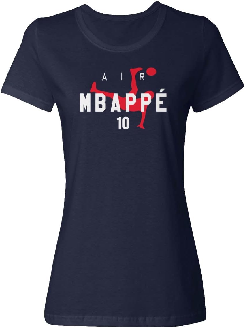 KING THREADS France Soccer Player Air Mbappe Ladies' Crewneck T-Shirt