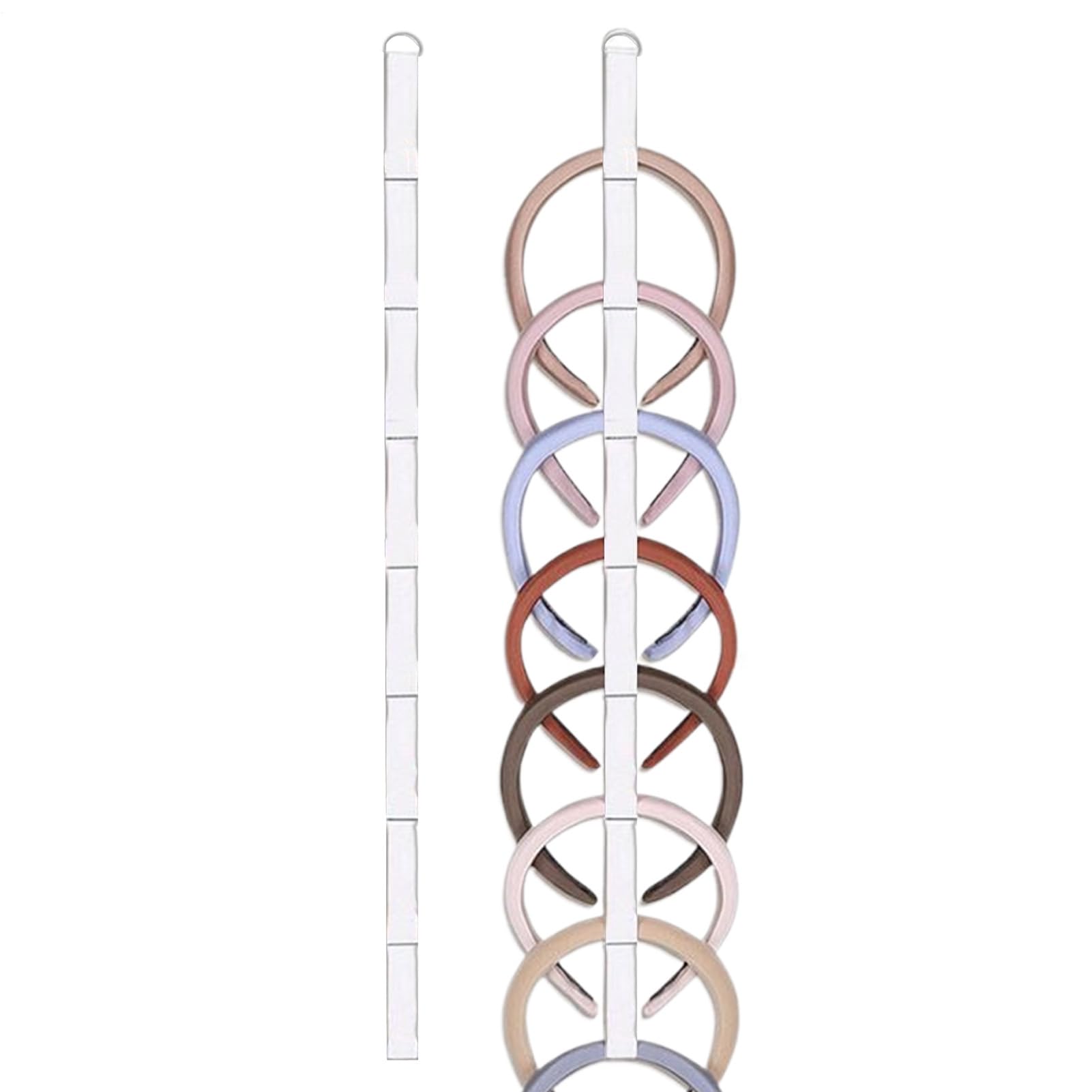 Supporto Per Fascia - Organizer Per Fascia 2 Pezzi | Organizer Per Cerchietti Per Capelli Bianco Da Appendere, Supporto Per Fasce Per Capelli Montato A Parete, Per Il Bagno 'armadio Delle Donne, D