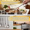 Sawysine 4 Pack 21'' Stainless Steel Spoons Extra Long Handle Stirring Spoons Giant Spoon Buffet Serving Spoon for Buffet Restaurant Brewing Cooking Serving Solid, with Thickness of 1.5mm