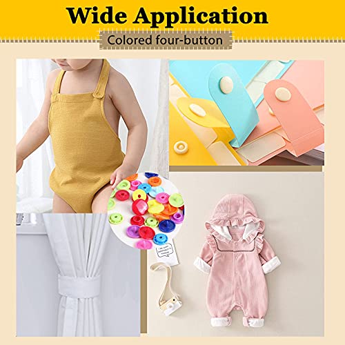 Mardatt 405 Pcs T5 Snaps Buttons With Snaps Pliers Set 24 Colors Round Plastic No-Sew Buttons And Fastener Hand Tool Setter With Clips For Sewing Clothes, Rain Coat Crafting And Other Diy #TOP5