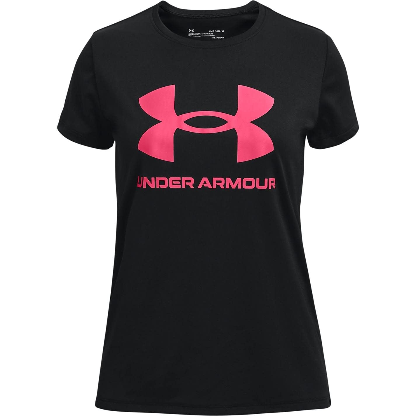 Under Armour Sportstyle BL SS unisex-child Shirts, Black, L