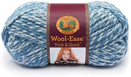 Lion Brand Yarn Company 1-Piece Wool-Ease Thick and Quick, Crimson, Red/ White