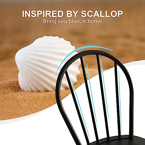 Vicllax Outdoor Kitchen Metal Bar Height Chairs Set Of 2, Counter Height Chairs With Spindle Back For Kitchen Dining Room, All Weather Metal Frame Dining Chairs For Patio Lawn Garden Backyard Deck #TOP2