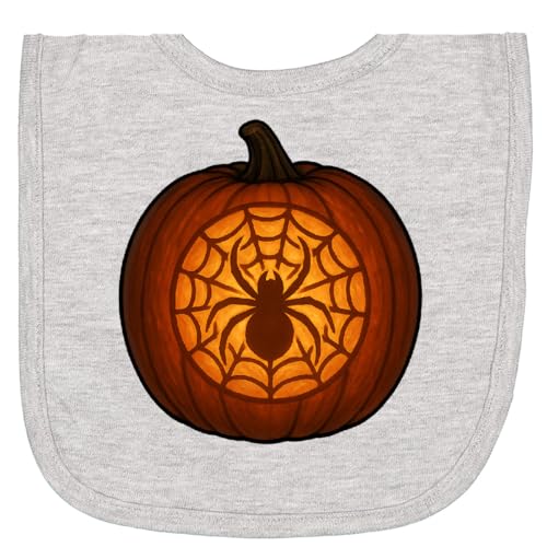 inktastic Halloween Spooky Spiderweb Pumpkin Newborn Bib