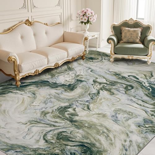 Tapis salon lavable en machine poils ras dessous antidérapant 110x150 - 2