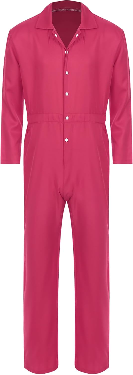 Jelory Mens Resistant Overalls Work Coveralls Long Sleeve Button-up Boilersuit Warehouse Workerwear