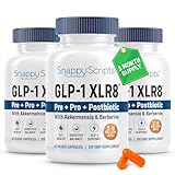 GLP-1 XLR8 Supplement for Weight Loss, Digestion, Constipation, Bloating Relief with Akkermansia 2.6 Billion AFU Live Prebiotic Probiotic Postbiotic Gut Health + Berberine for Women Men 180 Capsules