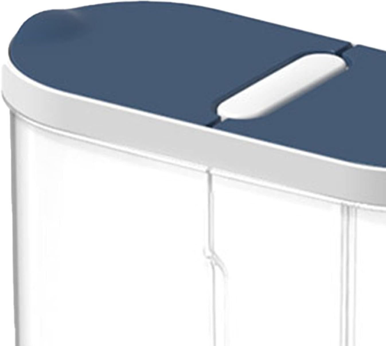 Zetiling Airtight Cereal & Grain Dispenser with Divided Compartments – Space-Saving, Plastic Food Storage Container for (Blue)