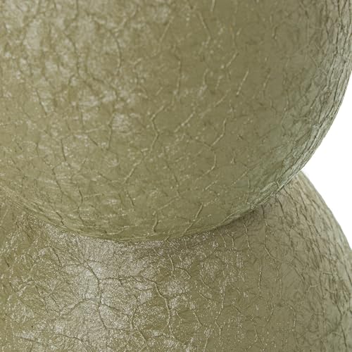 Vase de table en métal grand format vert mat 60 cm pour salon