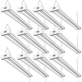 Bbounder Lighting 12 Pack 42W Linkable LED Shop Light for Garage, 4FT 5000K