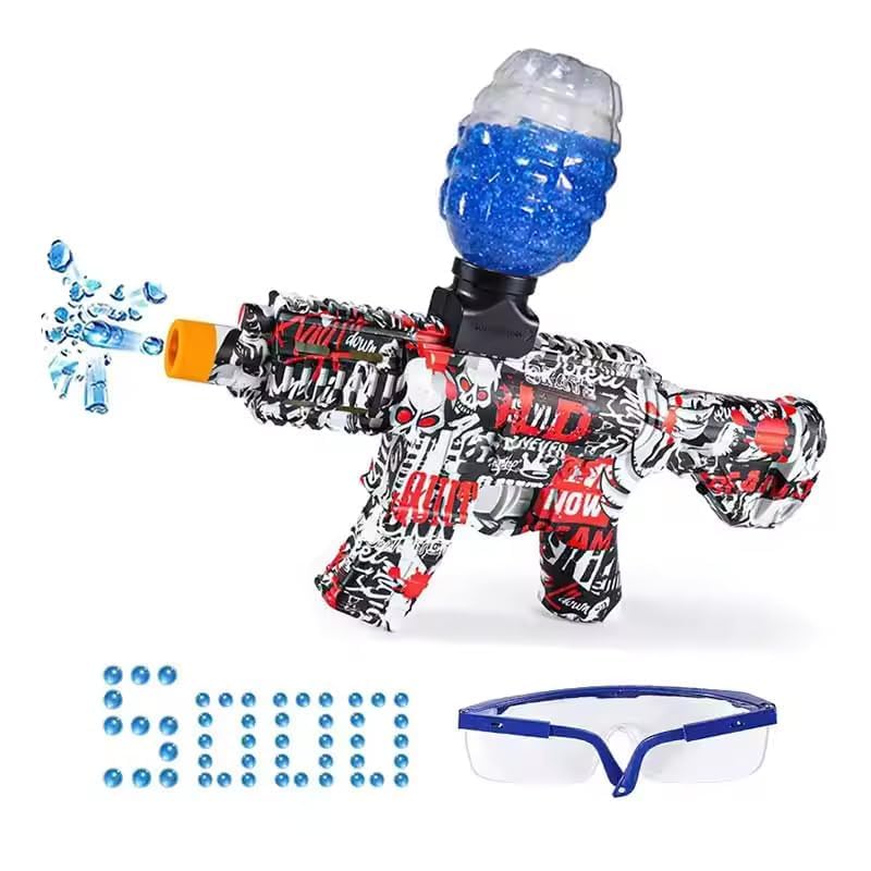 Image of Gel Ball Blaster Gun Automatic Gun for Kids-Adults High Speed Including Gel Balls for Kids and Adults Blue Color (QQ)