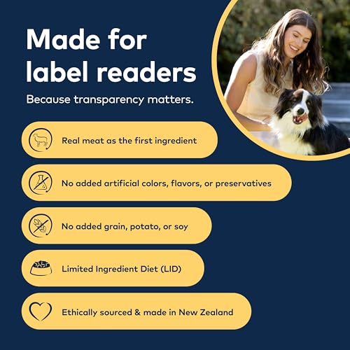 ZiwiPeak Real Meat Grain Free Air Dried Dog Food, Venison, 2.2lb