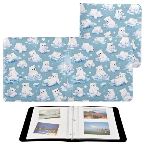 Álbum de Fotos Scrapbook Autoadhesivo DIY con Portadocumentos de 3 Anillos, Oso Polar, 40 Páginas, 11.8x11.2 pulgadas miniatura 2