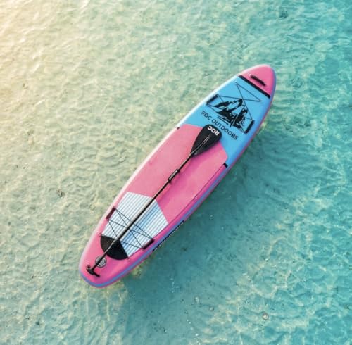 Image of Roc Inflatable Stand Up Paddle Board 10' 6 inch with Premium SUP Paddle Board Accessories, Wide Stable Design, Non-Slip Comfort Deck for Youth & Adults