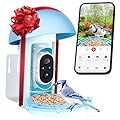 BBPECO Bird Feeder with Camera, Smart Bird Feeder Camera with 1080P HD AI Identify, Auto Capture & Motion Detection, for Birdwatching