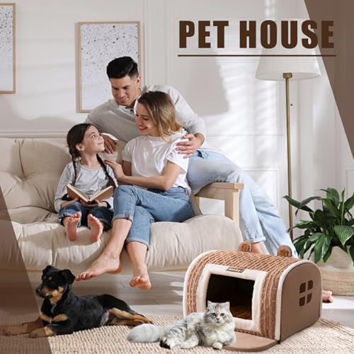 Maison hiver pour nouvel animal : caverne lit pour chien douillet de qualité supérieur
