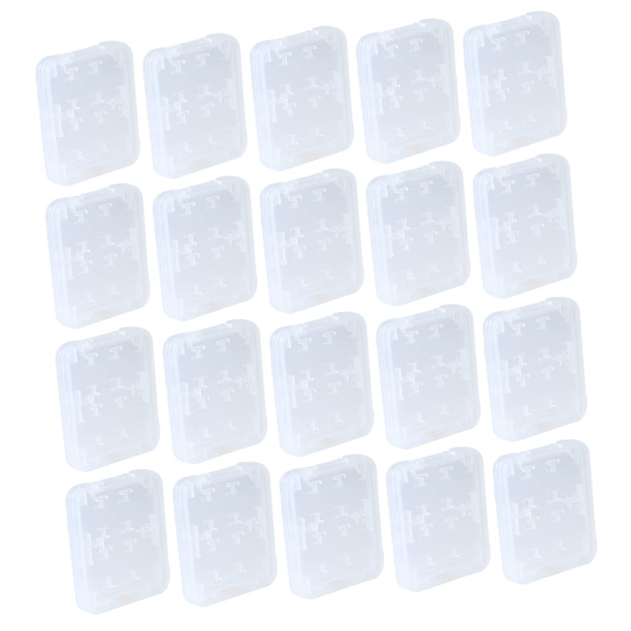 PartyKindom 20pcs Memory Card Storage Case Slots Durable Organizer for Cards Anti-Lost and Design Convenient Portable Keeper