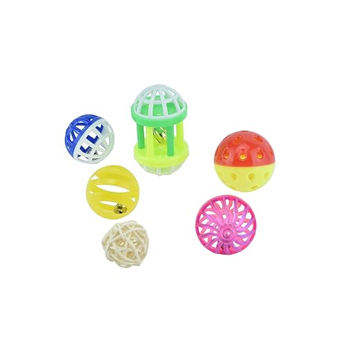 6pcs Foraging Ball Bird Toys Conures Feeder Toys Parakeets Foot