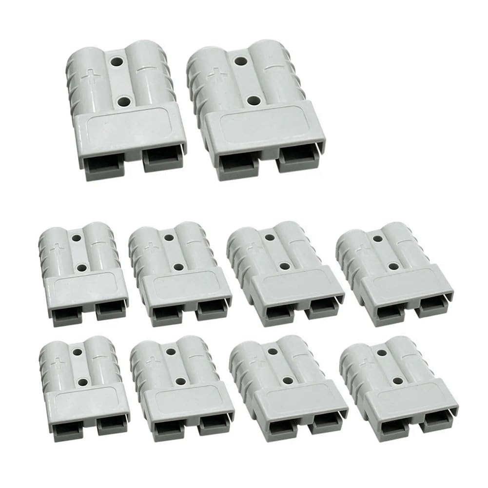 Mecerypt Men's Gray 10Pcs Style Plug Connector 120A With Handle Forklift Battery Charging Quick Connectors Kit Easy Install