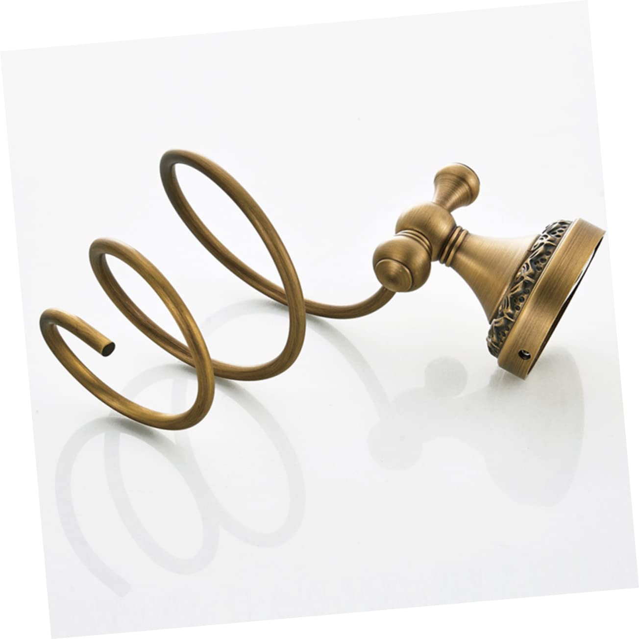 Didiseaon Soporte y Organizador para Secador Espiral de Pelo en Dorado de Cobre Acero Inoxidable, Montaje en Pared de Baño para Barbería