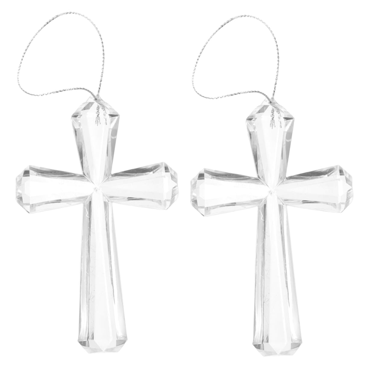 MAGICLULU 8 Pz Croce Trasparente Di Pasqua Ornamento Trasparente Da Appendere Ornamento Da Appendere Di Pasqua Decorazione Sospesa a Croce Ciondoli Pasquali Decoro Incrociato Acrilico